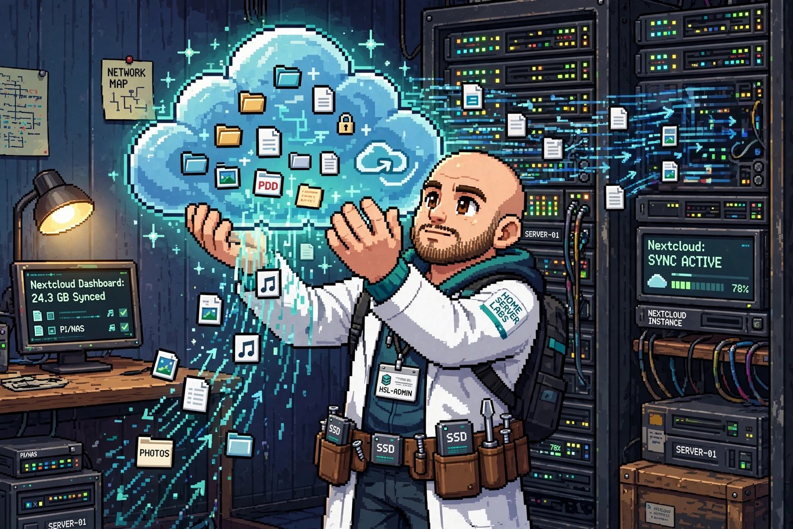 Nextcloud 16-bit illustratie - Home Server Labs